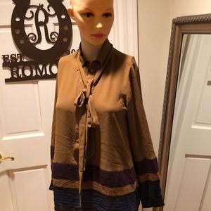 LOFT blouse with tie around neck!